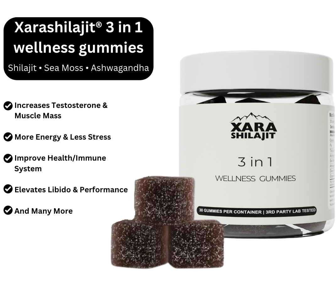 Xarashilajit® 3 in 1 wellness gummies (BOGO)