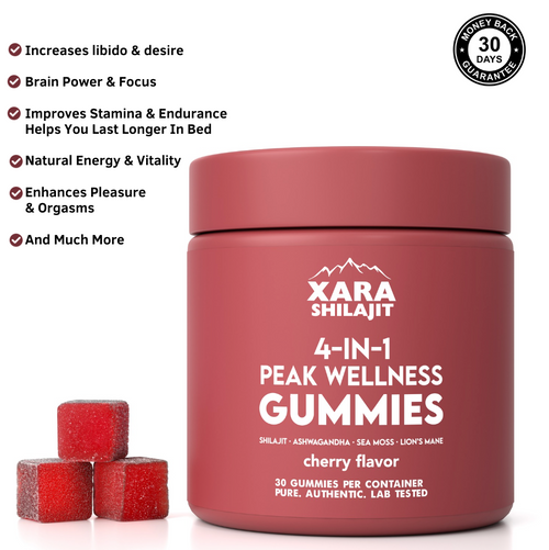 Xarashilajit® 4-in-1 Peak Wellness Gummies